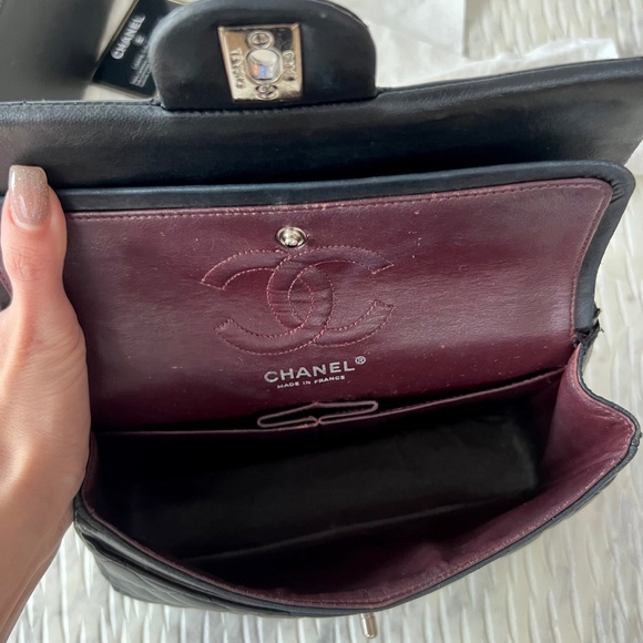 Chanel Small Lambskin Classic Double Flap Bag Black SHW - Picture 15 of 15